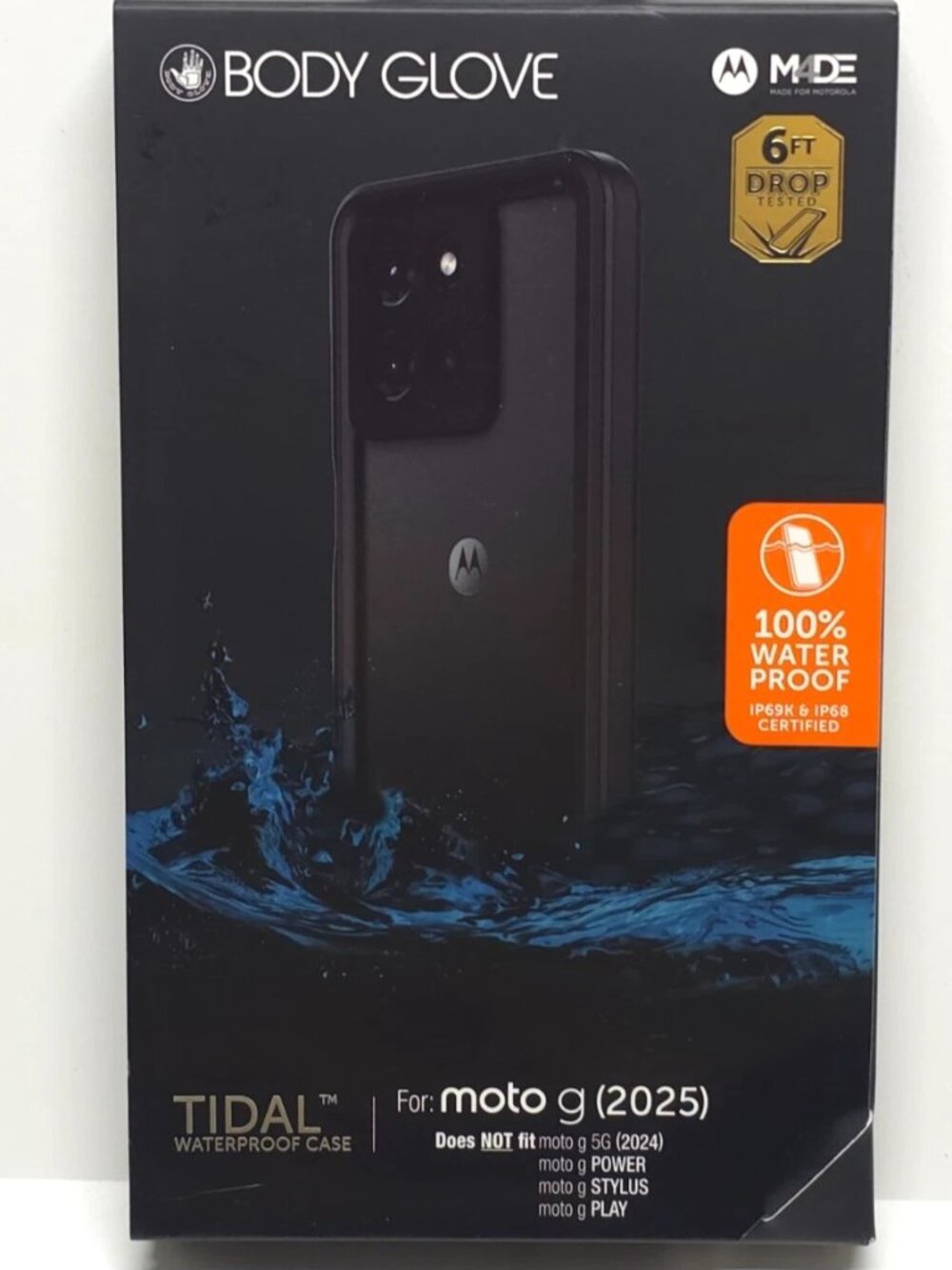 Motorola Moto G 2025 Body Glove Tidal Waterproof Case Black New